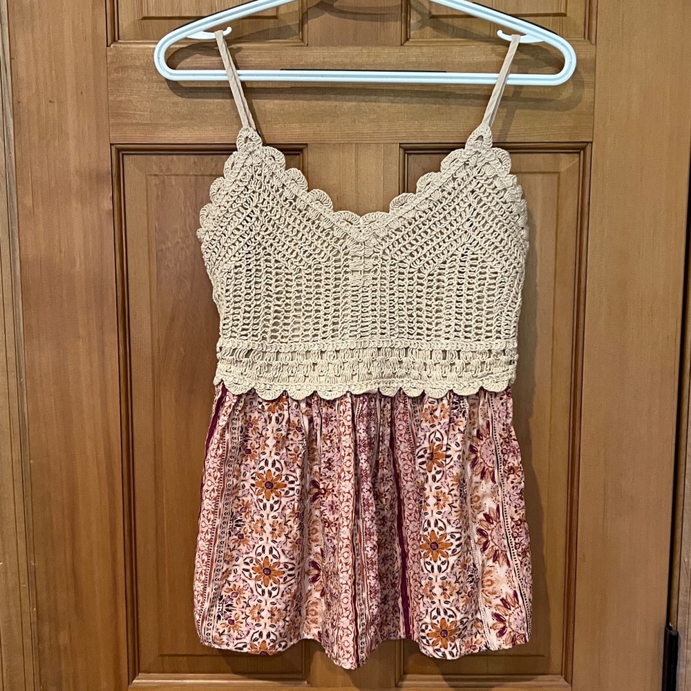 Crochet Top with Floral design